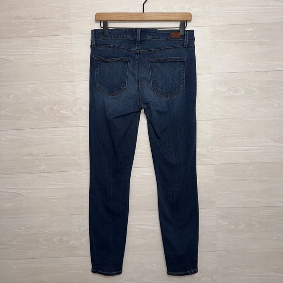 Paige Women's Dark Blue Mid Rise Verdugo Ankle Skinny Jeans size 29 - Picture 7 of 7